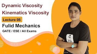 Dynamic and Kinematic Viscosity in hindi  Dynamic and Kinematic Viscosity  Fluid Mechanics GATE [upl. by Aiuqram]