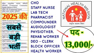 CHO  ANM  STAFF NURSE  LAB TECH  PHARMACIST  COMPOUNDER  अन्य  NHM RAJASTHAN RECRUITMENT [upl. by Cornelle]