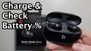 How to Charge Beats Studio Buds amp Check Battery [upl. by Nylednarb]