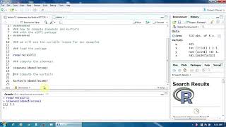 12 Determining the Skewness and Kurtosis in R [upl. by Desai489]