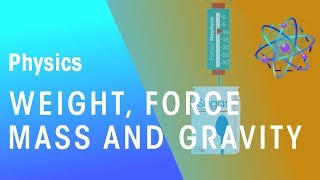 Weight Force Mass amp Gravity  Forces amp Motion  Physics  FuseSchool [upl. by Vanni]