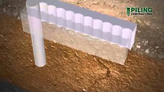 Secant Pile Wall Construction Methodology [upl. by Ruhl759]