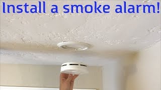 How to Install a Home Smoke Alarm [upl. by Akialam450]