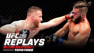 UFC 286 Highlights in SLOW MOTION [upl. by Eenaej]