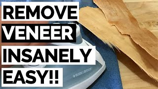 The Insanely EASY Way to Remove Veneer from Wood Furniture [upl. by Notaek]