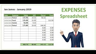 Expenses in Excel  Tutorial  Create it in just 12 minutes [upl. by Senhauser397]