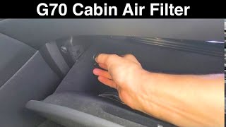 2019 Genesis g70 cabin air filter location  replacement [upl. by Hamlin]