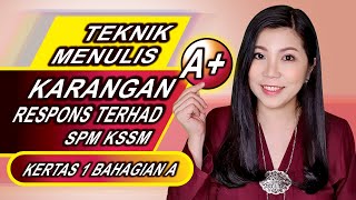 TIP BM KSSM  Teknik Menulis Karangan Respons Terhad A Bahasa Melayu [upl. by Mohorva]