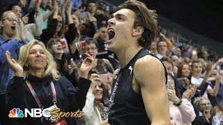 Mondo Duplantis WORLD RECORD 617m pole vault  NBC Sports [upl. by Afaw326]