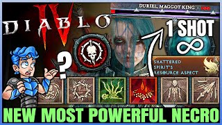 Diablo 4  New Best 1 SHOT EVERYTHING Necromancer Build  New Bone Spirit  OP  Easy Duriel amp T100 [upl. by Nodnyl]