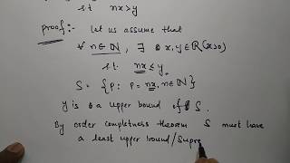 Archimedean Property of R Archimedean principle  real analysis [upl. by Elenore]