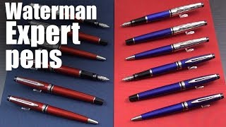 Waterman Expert Pens Blue  Red [upl. by Nauqat490]