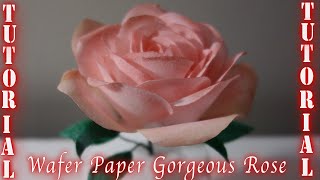 A Simple Wafer Rose Tutorial How To Work with Edible Wafer Paper Rose Tutorial DIY from Art Tart [upl. by Roeser]