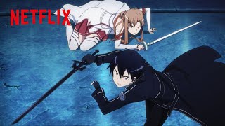 名戦3選  黒の剣士キリトと閃光のアスナの軌跡  ソードアート・オンライン  Netflix Japan [upl. by Yde812]