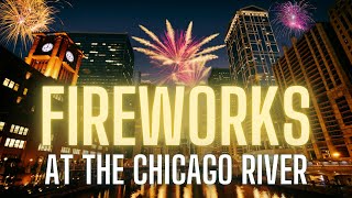 WATCH New Years Eve fireworks show over Chicago River 2025 [upl. by Jaala108]