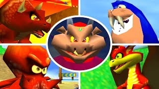 Diddy Kong Racing  Every Boss Race  Cutscenes [upl. by Crespo]