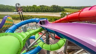 Kalahari Resort Wisconsin Dells  Wild Wildebeest  Tube Waterslide Onride POV [upl. by Jat]