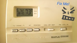 Maple Chase 9600 aka Robertshaw 9600 Thermostat Quick Fix DIY [upl. by Acinoryt]