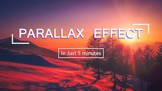 Parallax Effect HTML CSS In Just 5 Minutes  Parallax Scrolling Tutorials [upl. by Arbmik150]