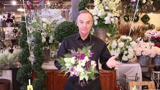 HOW TO Make an EASY and BEAUTIFUL Silk Wedding Bouquet  Artificial Flowers from Silk Scapes [upl. by Possing]