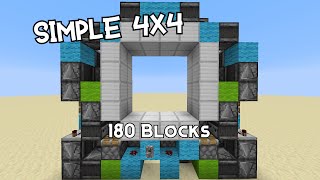 Small 4x4 Piston Door for Minecraft 116 Easy to Build [upl. by Auberta674]