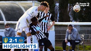 Gelhardt nets penalty Koch comeback  Leeds United U23 21 Newcastle United U23  Premier League 2 [upl. by Whetstone12]