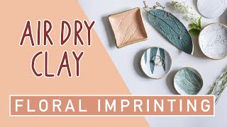 DIY Jewellery Trays  Imprinting Air Dry Clay [upl. by Dollar]