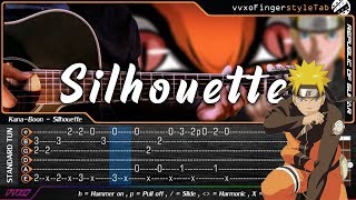 Naruto Shippuden  Silhouette  Fingerstyle Guitar Cover  TABS Tutorial [upl. by Ymer]