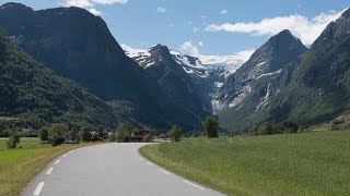 Oldedalen from Stryn Norway  Indoor Cycling Training [upl. by Ahsait]