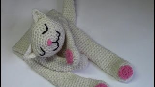 Haken  tutorial 42 slappe knuffelkat [upl. by Kcirtemed210]