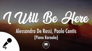 I Will Be Here  Alessandra De Rossi amp Paolo Contis Piano Karaoke [upl. by Adolfo582]