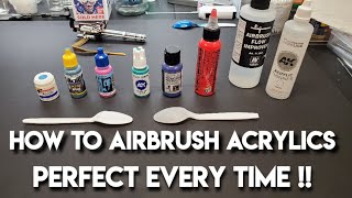 How To Airbrush AcrylicsPerfect Every Time  Scale Models amp Gunpla [upl. by Rollo]