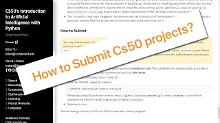 How to submit Cs50 projects 2021  Windows  Cs50x  cs50ai  cs50web [upl. by Aihtela]