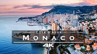 Monaco Côte dAzur 🇲🇨  by drone 4K [upl. by Assirialc693]