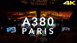 PARIS  A380 LANDING 4K EXTENDED [upl. by Helali]