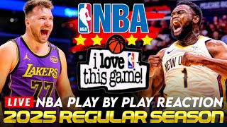 🔴LAKERS vs PELICANS │ 2025 NBA Basketball Game PlayByPlay Reaction amp Scoreboard [upl. by Annal608]