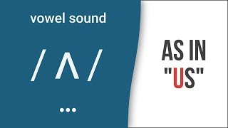 Vowel Sound  ʌ  as in quotusquot American English Pronunciation [upl. by Aiynat]