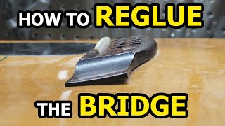 Acoustic Guitar Bridge Reglue  Epoxy Method  Plywood Tops [upl. by Ann-Marie]