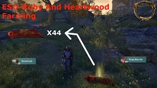 ESO  Best Heartwood and Ruby Ash Wood Farming Location No DLC [upl. by Grevera]