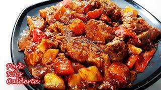 YUMMY PORK RIBS CALDERETA  EASIEST PORK RIBS CALDERETA RECIPE [upl. by Buckden]