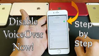 iPhone 8  8 Plus How to Turn Off  Disable VoiceOver [upl. by Leirud]