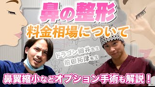 【鼻整形】手術の料金相場は？オプション手術についても解説！【ドラゴン細井】 [upl. by Tnemelc]