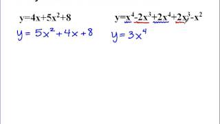 Polynomials in Standard Form [upl. by Worth]