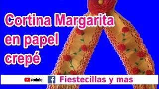 Cortina quotMargaritaquot en papel crepe Tutorial completo [upl. by Airlia]