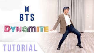 BTS  Dynamite Dance Tutorial Explanation amp Mirrored  Ellen and Brian [upl. by Suinotna]