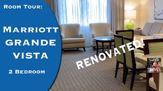 MARRIOTT GRANDE VISTA 2 Bedroom Villa RENOVATED Room Tour Orlando  Close to all Theme Parks [upl. by Cornwell]