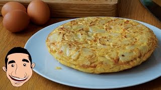 MOUTHWATERING SPANISH OMELETTE  How to Make Potato Omelette  Tortilla De Patatas Española [upl. by Nasaj]