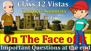 On The Face Of It ☺️  CH  6  Important Questions  Vistas  Susan Hill  Class 12th  In Hindi [upl. by Davida]