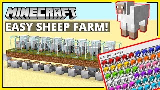 Minecraft Automatic Sheep Farm 117 EASY Tutorial [upl. by Angid]