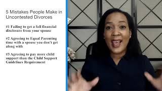 Uncontested Divorces 5 Mistakes You Cant Afford to Make [upl. by Lachman959]